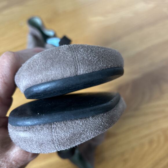 Thierry Rabotin Wedge Brown Leather Suede Round Toe Straps Shoes Size EU38/US7.5 - Picture 5 of 11